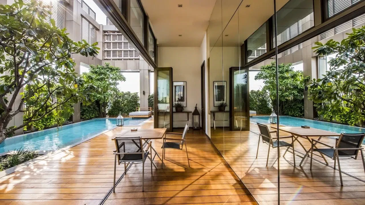 chairs and pool at VIE hotel bangkok