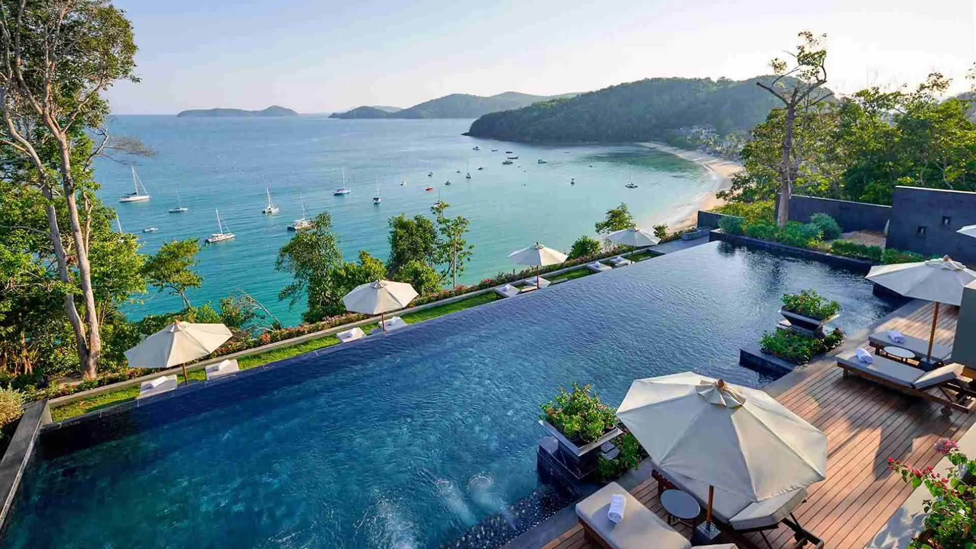 sea view from the pool of beach villa in Phuket