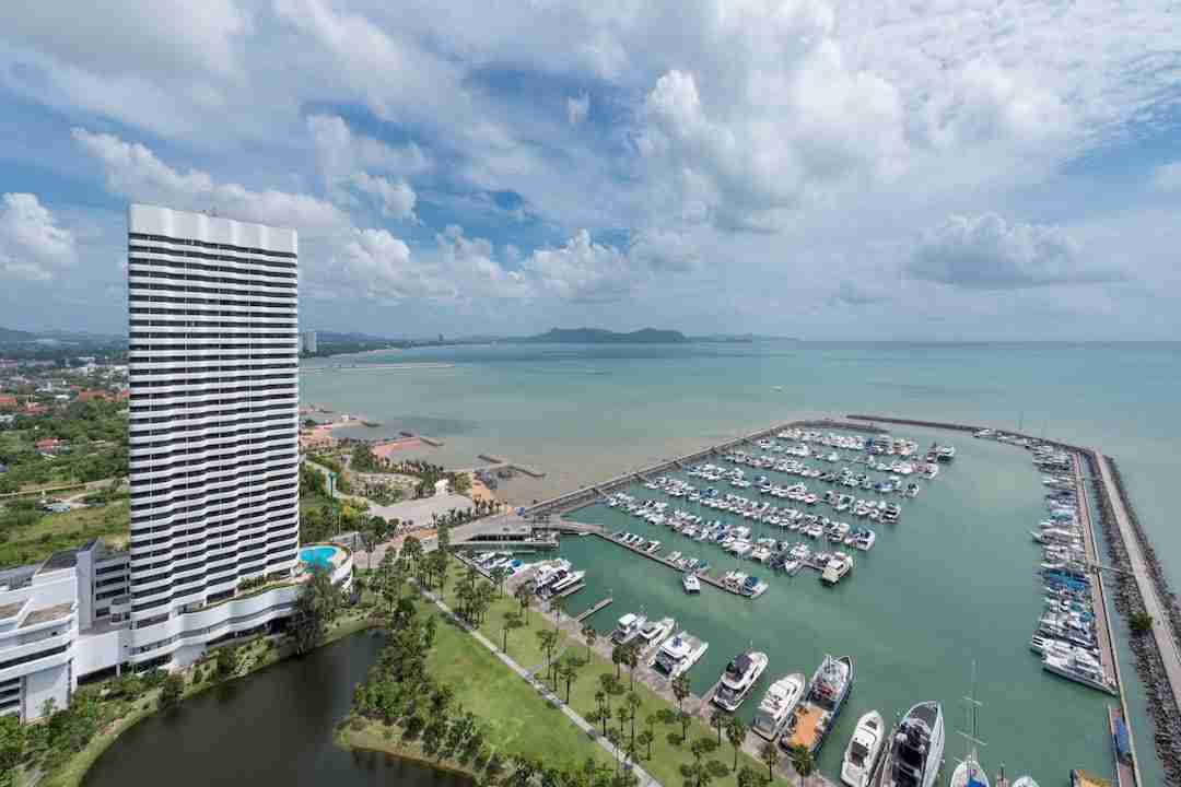 boats at Ocean Marina in Pattaya Thailand