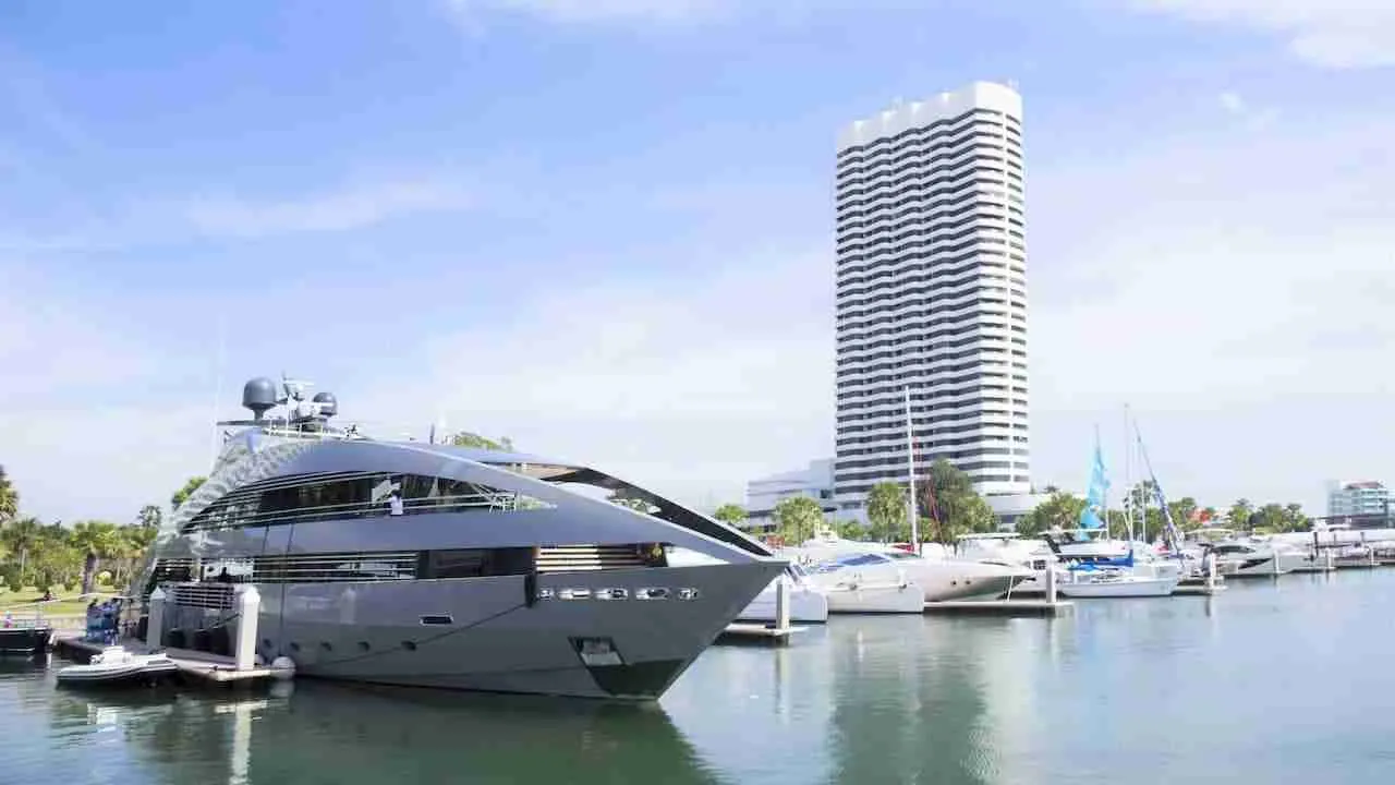 luxury boats and yachts at Ocean Marina Pattaya