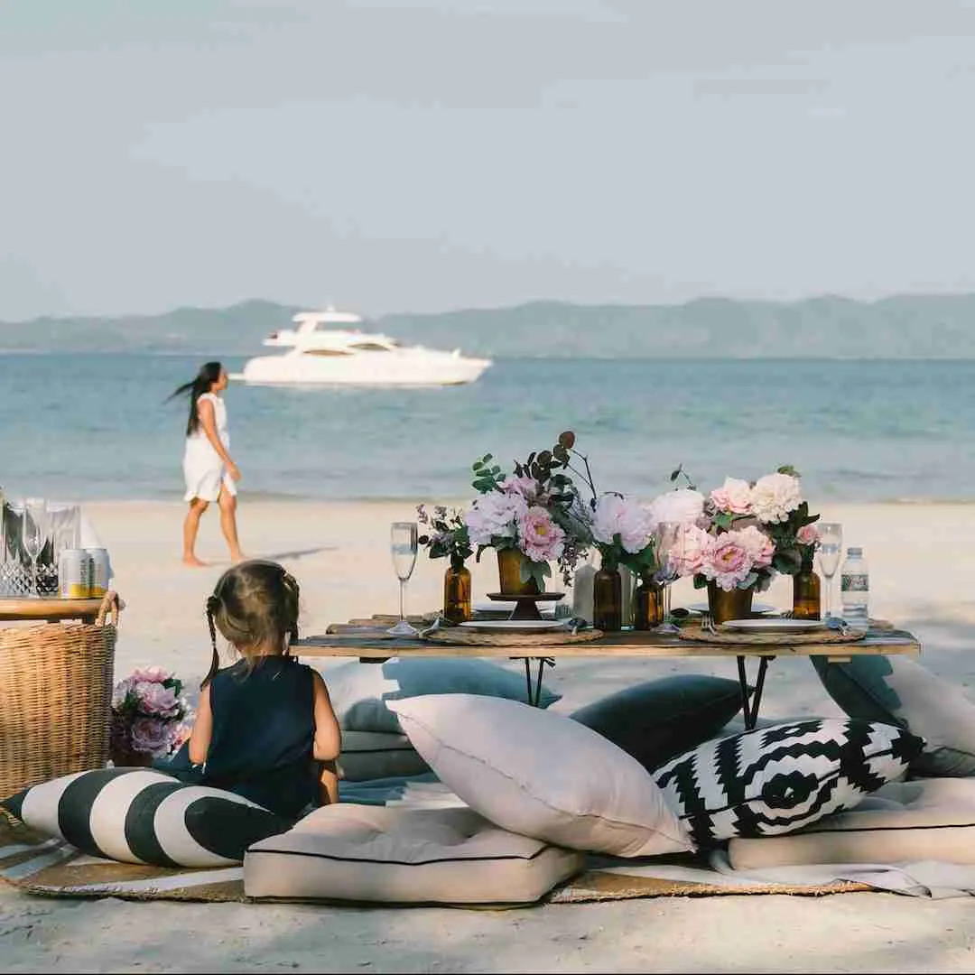 luxury brunch on the beach in Phuket Thailand