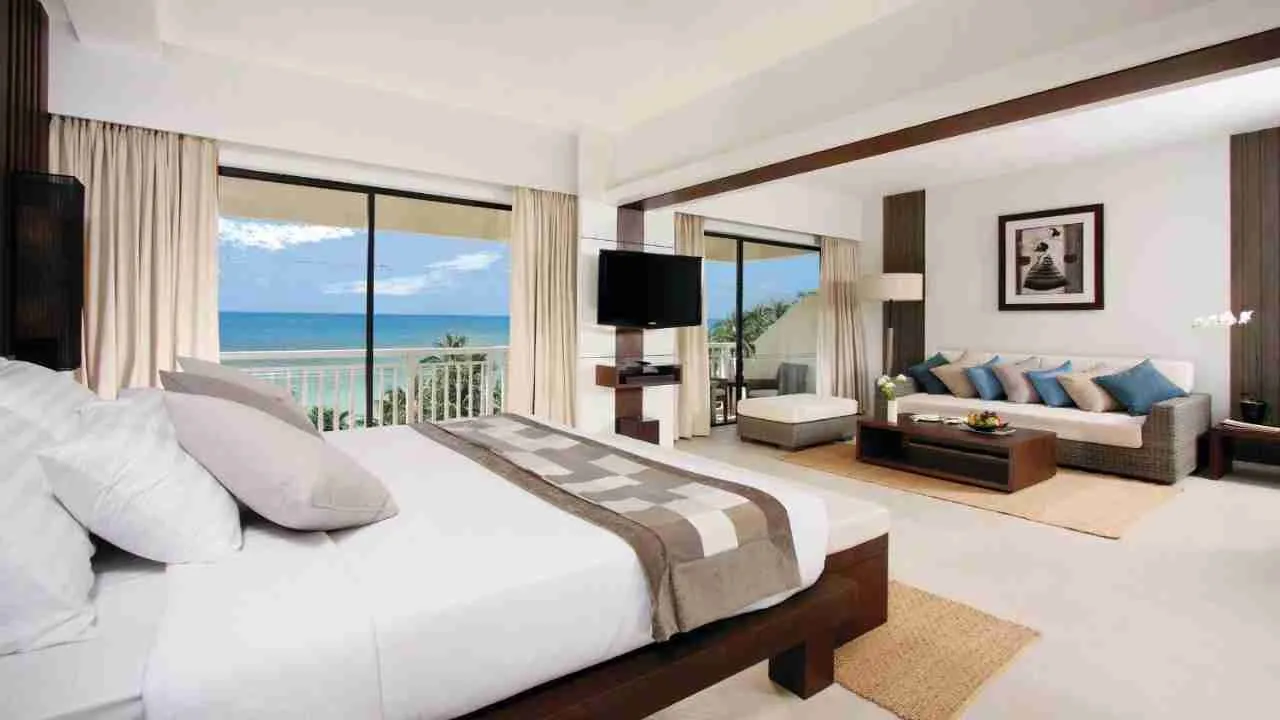 bedroom seaview at Cape Panwa Hotel in Phuket Thailand