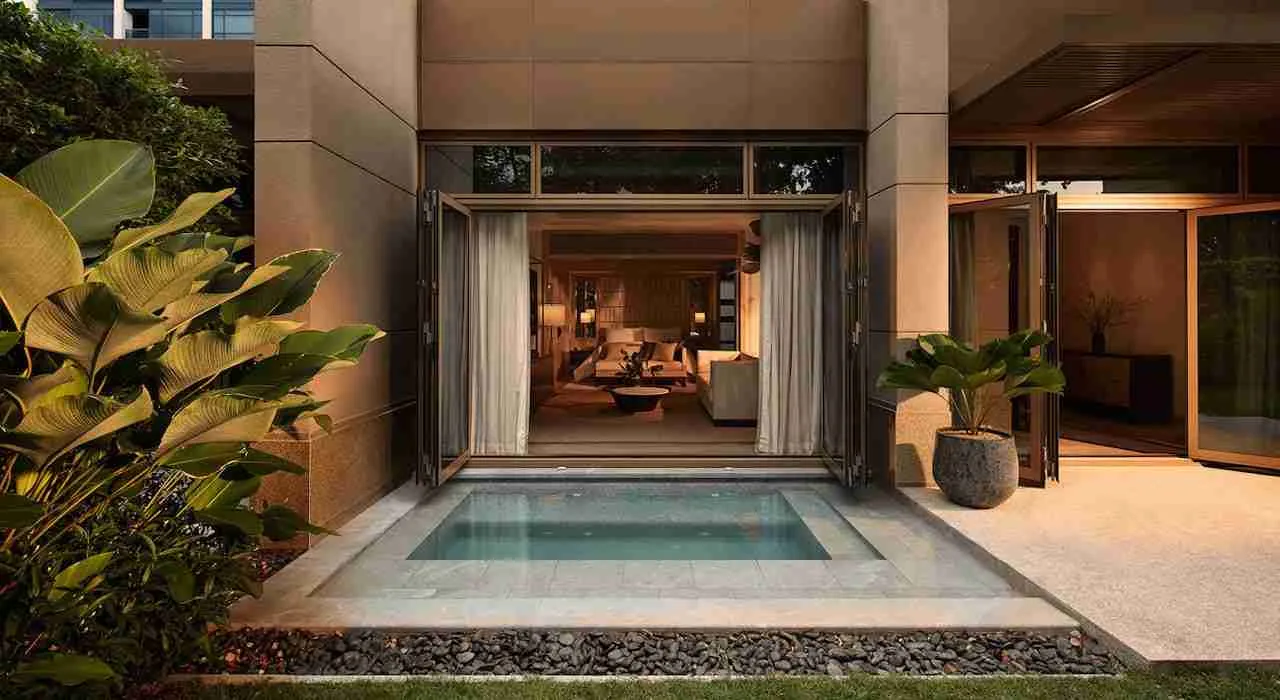 Capella Bangkok private pool villa outside