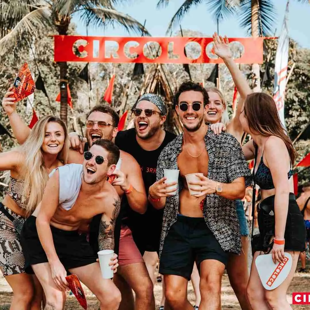 people partying at Circo Loco Festival in Phuket