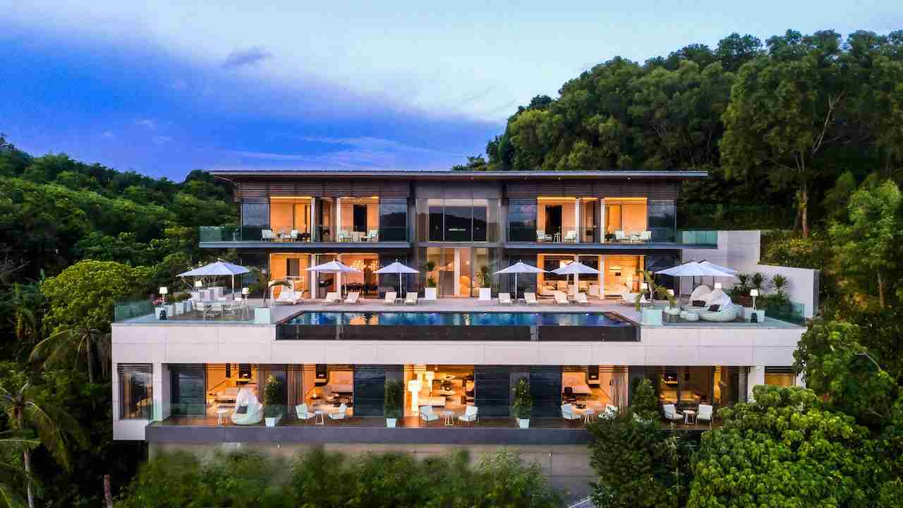 outside of The Cliff Top Residence in Phuket Thailand