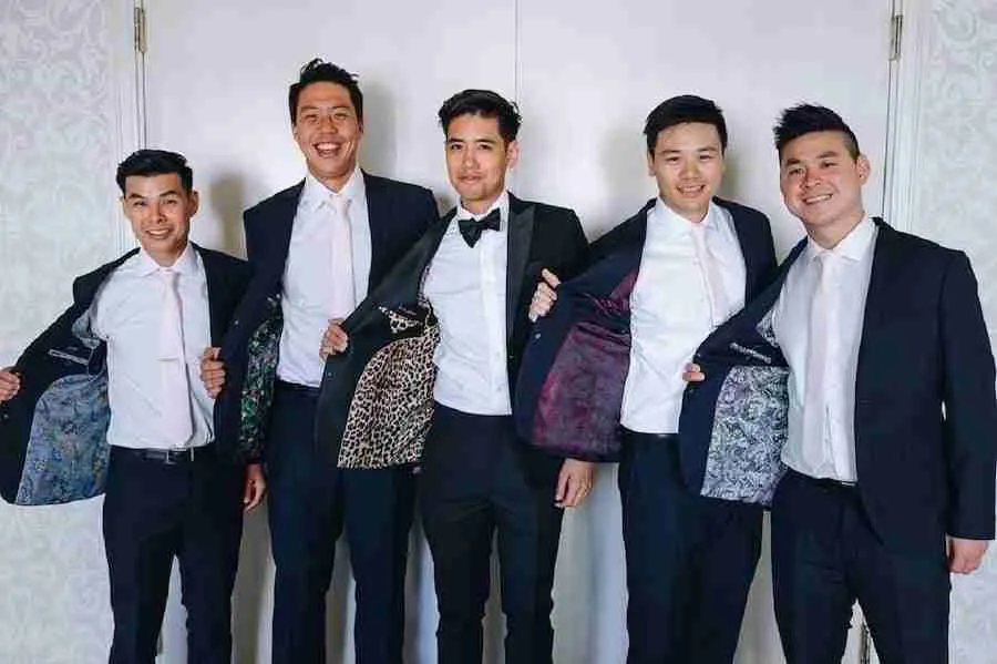 asian men with custom suits from Crowns Tailor in Bangkok