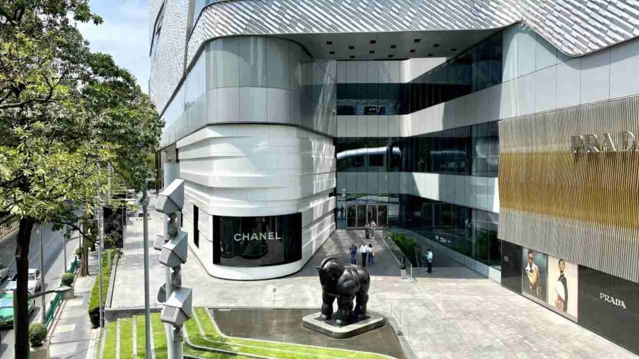 entrance of Central Embassy mall in Bangkok
