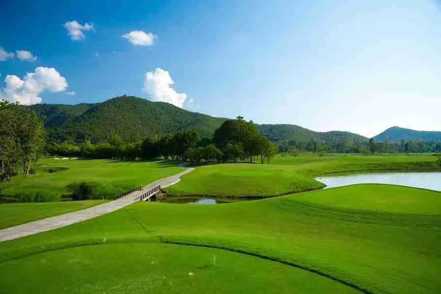 golf course of Santibury country club in Chiang Rai