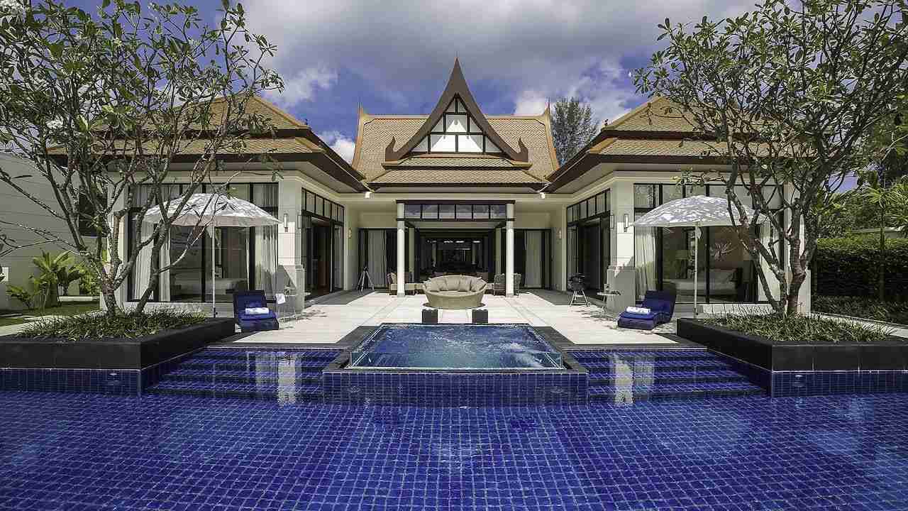 private grand lagoon beach villa at Banyan Tree hotel in Phuket Thailand