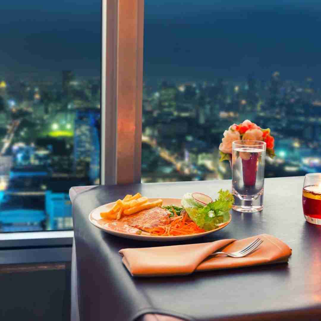 high rise luxury dinner in Bangkok Thailand