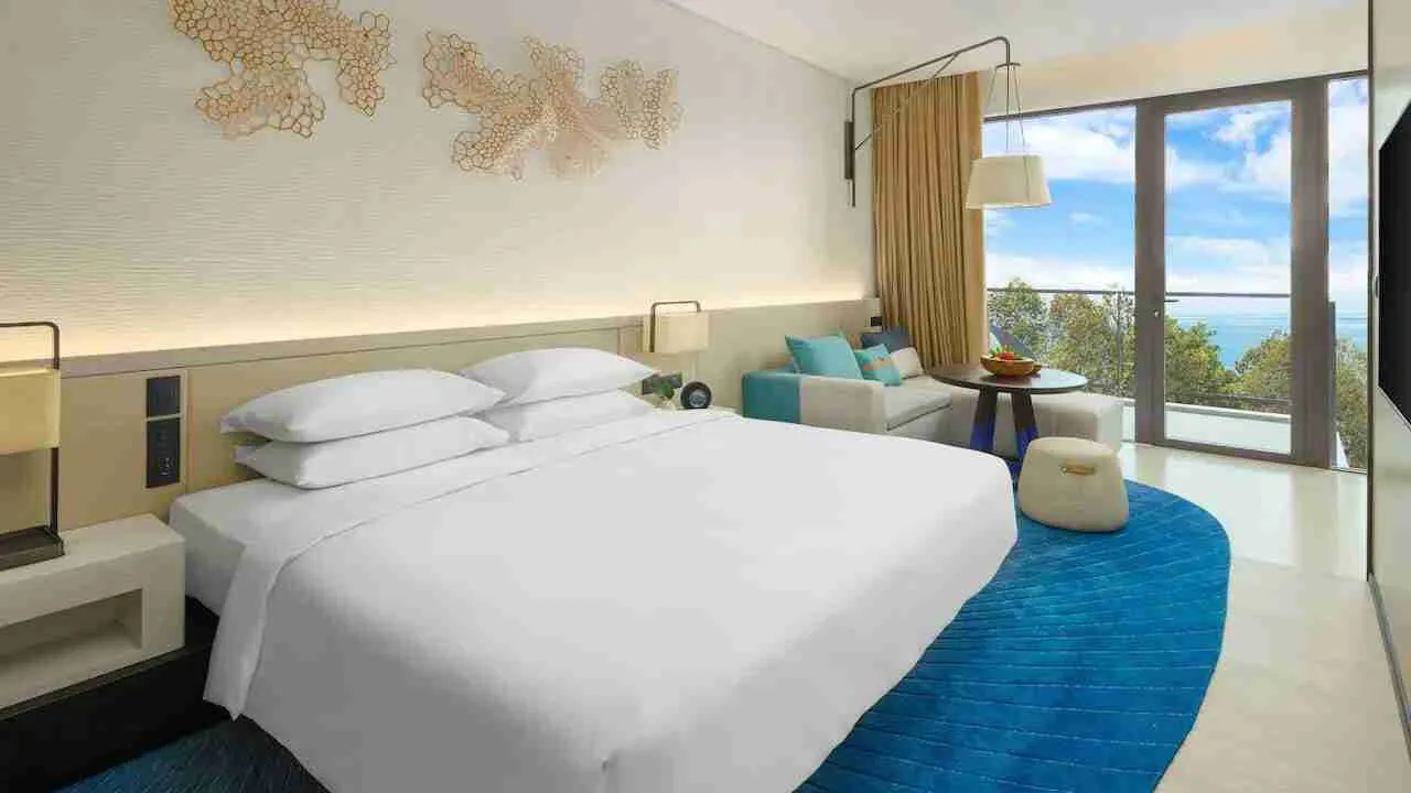 king bedroom with seaview at Hyatt Regency in Koh Samui Thailand