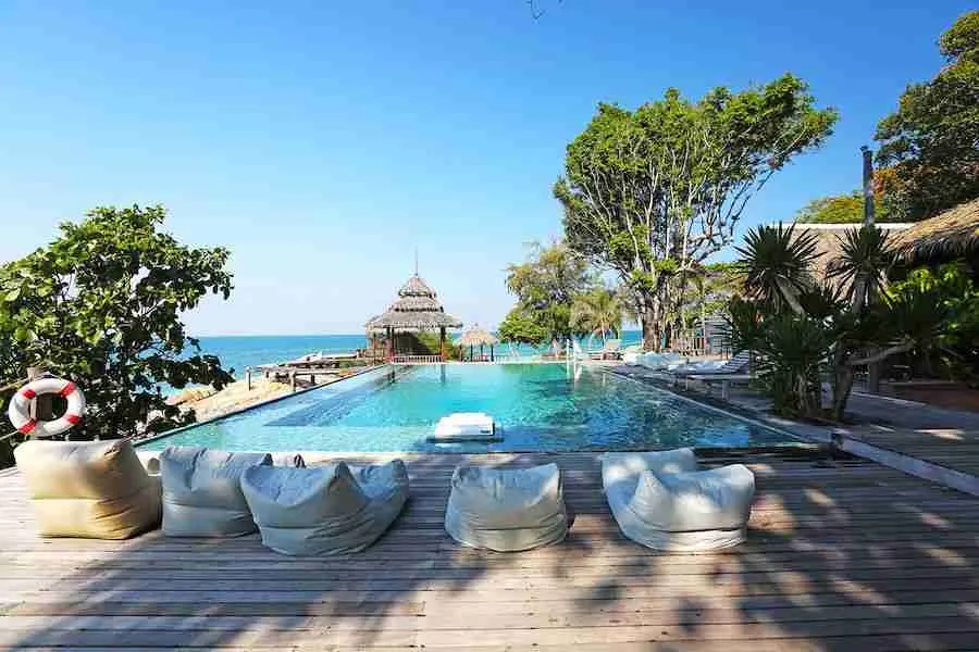 pool side at Koh Munnork Island in Thailand