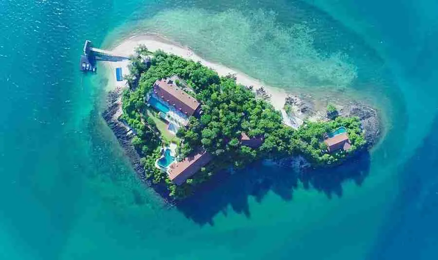 view from above of Koh Rang Noi island in Phuket Island