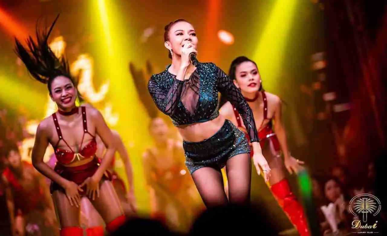 live singer and sexy dancers at Dubai Luxury Club Bangkok
