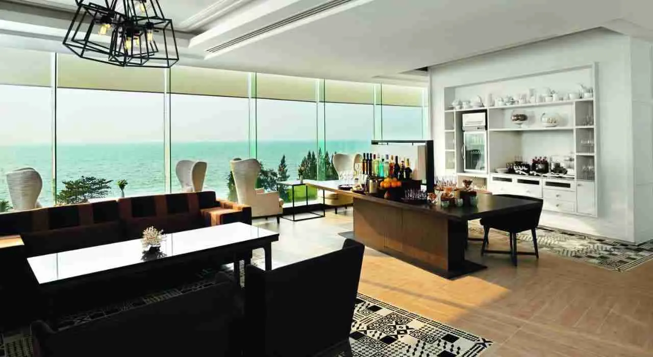living room of the presidential suite at Movenpick in Pattaya 