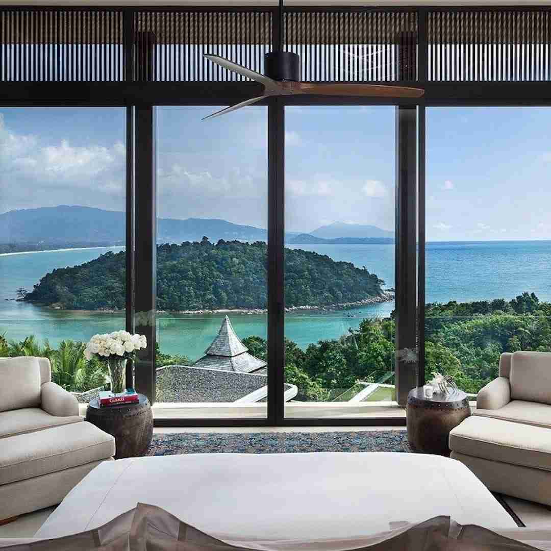 luxurious hotel room with seaview in Phuket Thailand