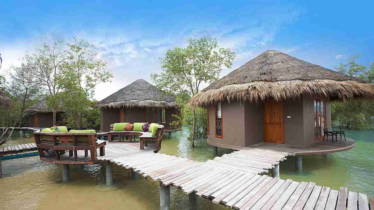 luxury overwater bungalows in Thailand at Koh Phayam