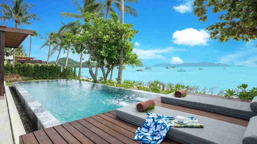 luxury pool villa with sea veiw at Bo Phut Beach in Koh Samui Thailand