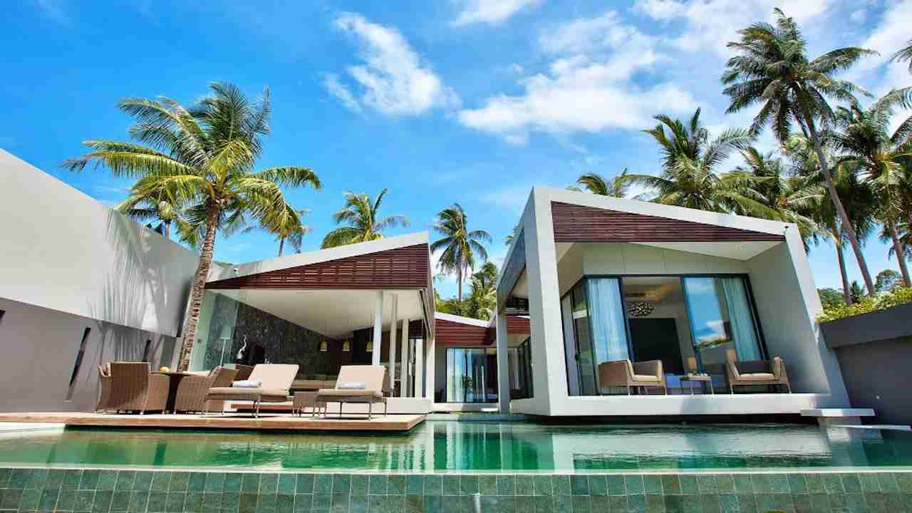 mandalay beach villas with private pool and sea view at Koh Samui Thailand