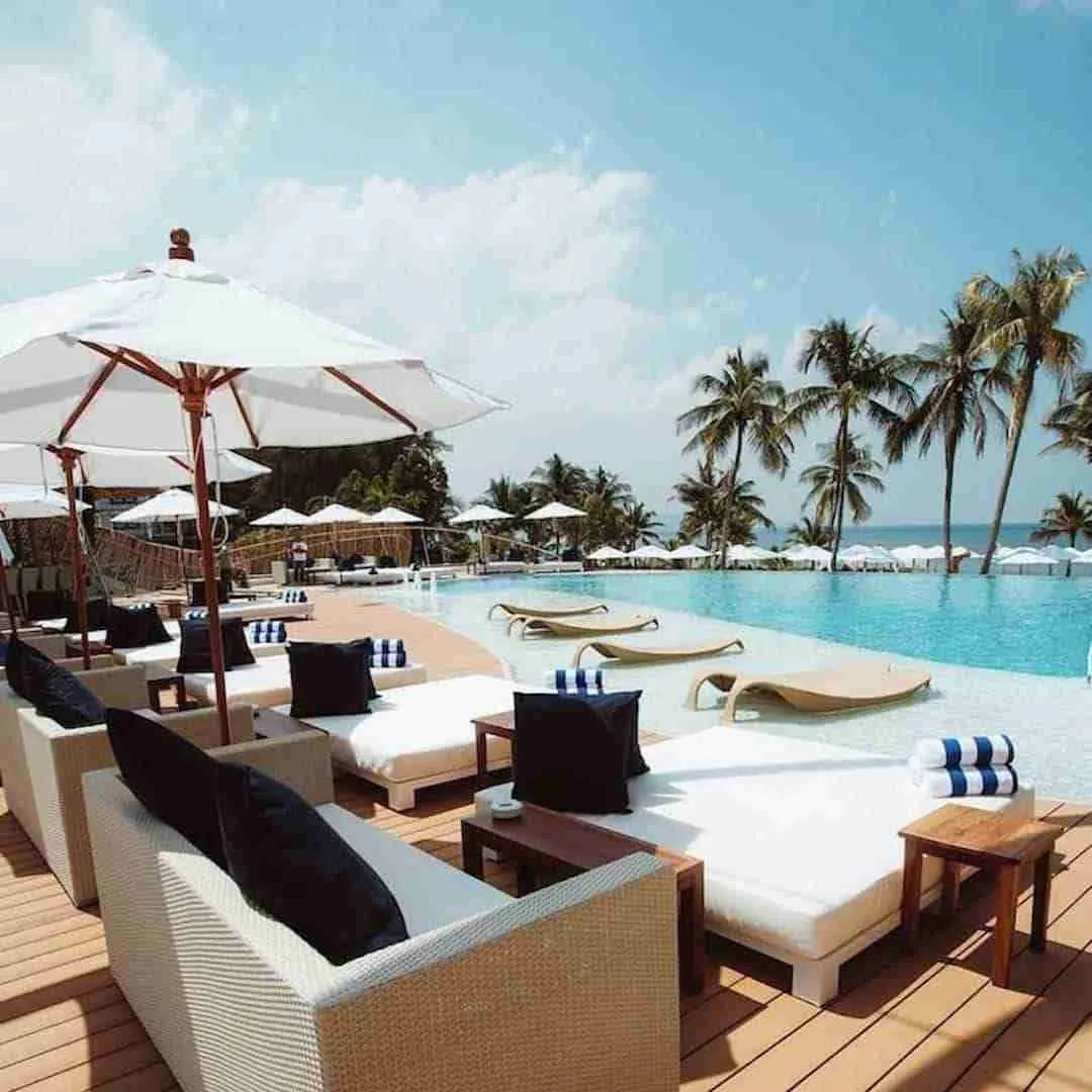 pool seats at Alexa Beach Club in Pattaya