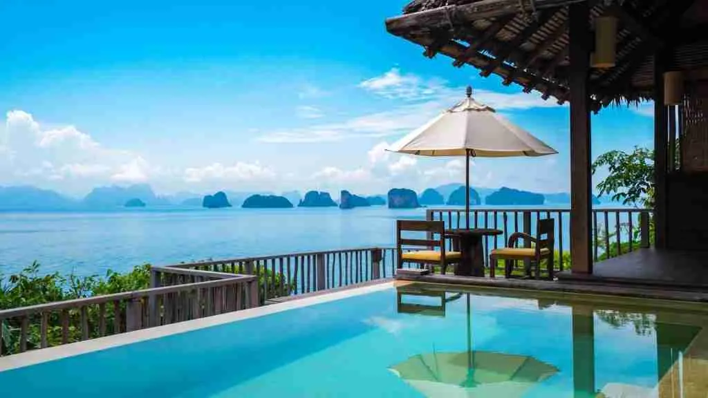 sea view from a resort in Phuket in Phang Nga province in Thailand