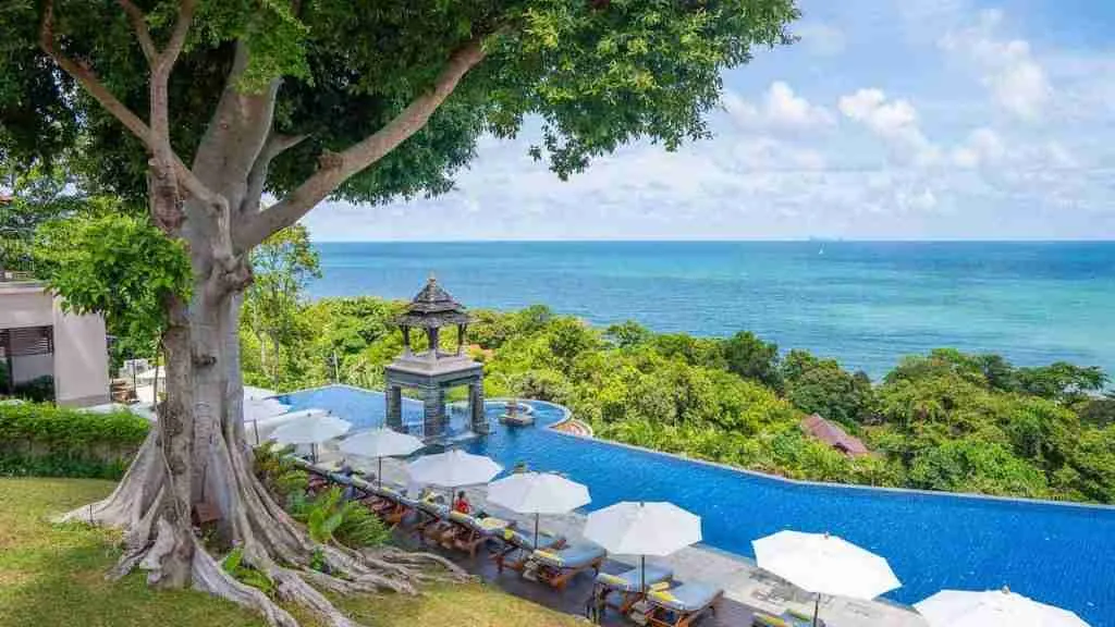 pool of PImalai resort in Koh Lanta island in Thailand