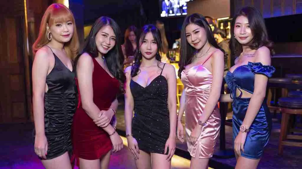 group of sexy model at The PIMP Bangkok gentlemen club