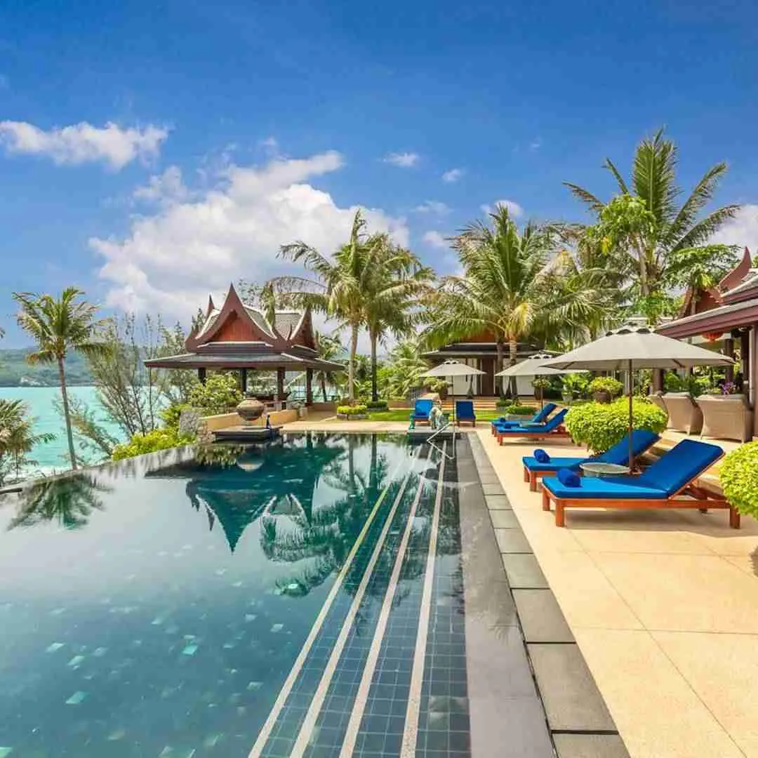 pool of a luxury beach villa in Thailand