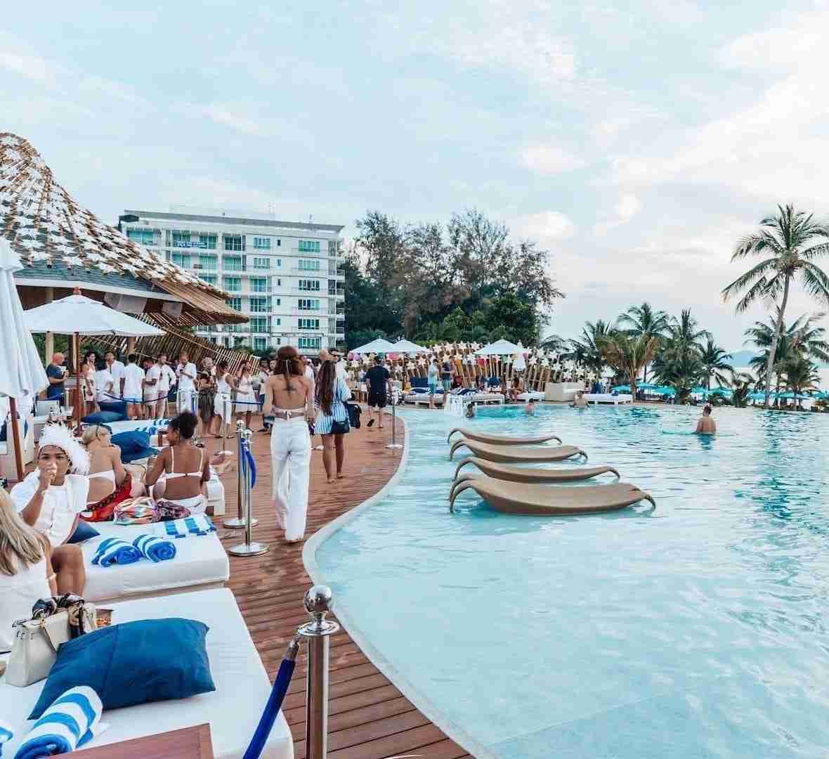 luxury pool party in Pattaya