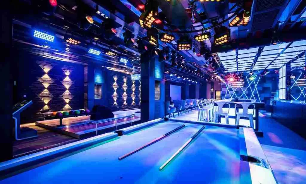private club and bowling alley in the ultimate party villa in Pattaya