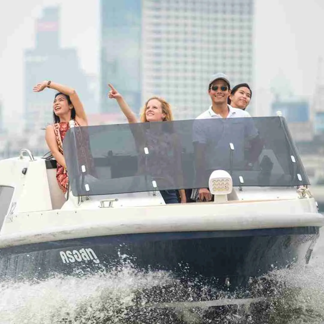 small party on a luxury yacht in Bangkok Thailand