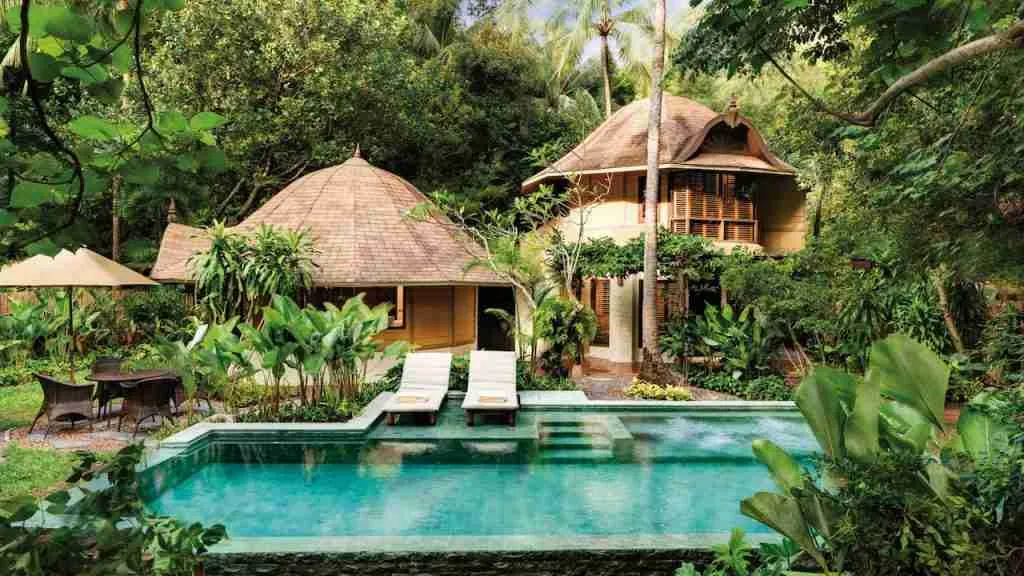 pavillon with private pool at Rayavadee Krabi resort in Thailand