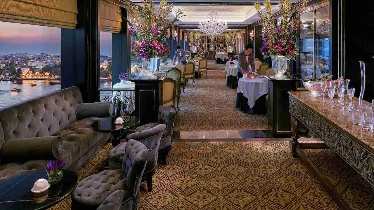 interior of the restaurant Le Normandie in Bangkok