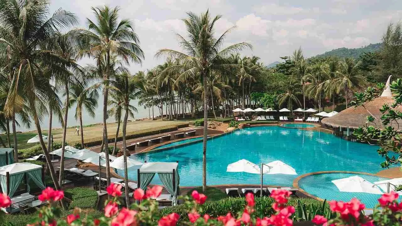 pool of Ritz Carlton Reserve Phulay Bay Krabi resort in Thailand