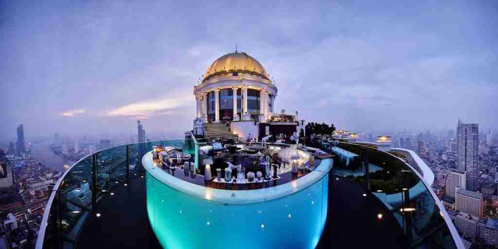 sky bar at rooftop bar at Lebua State tower in Bangkok