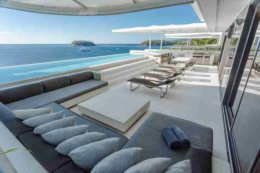private pool with ocean view at Sky Penthouse in Phuket