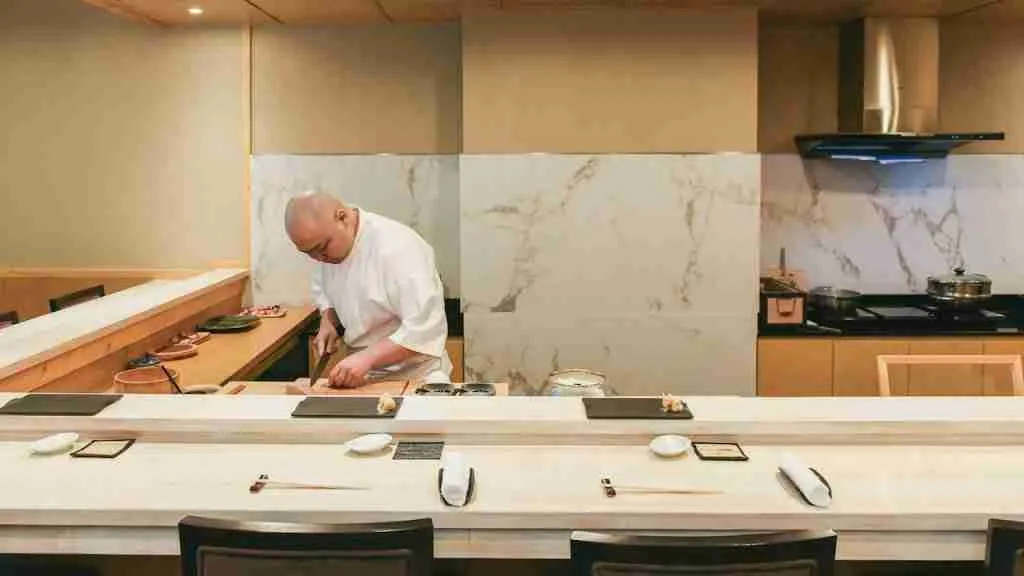 interior of Sushi Misaki restaurant in Bangkok