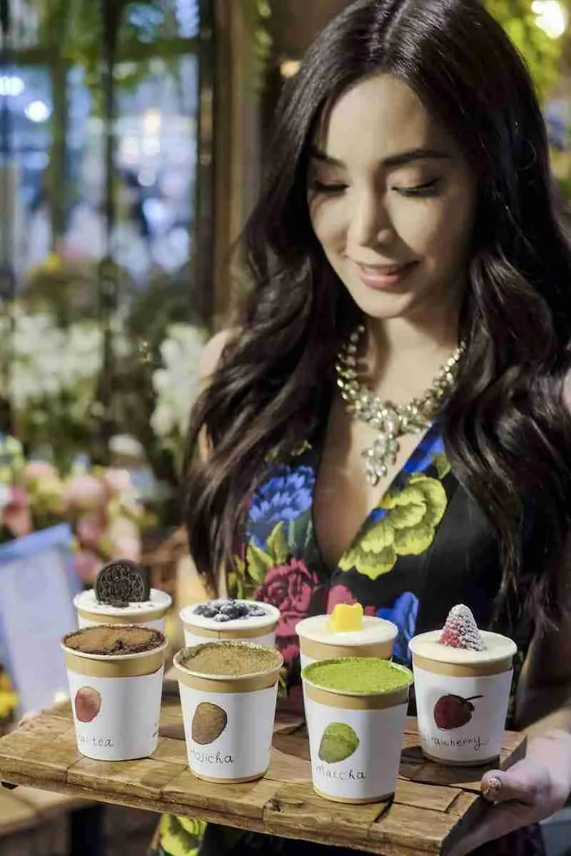 Thai girl smiling at a cafe in Bangkok