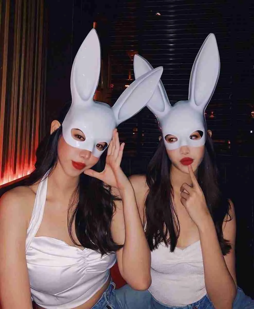 sexy Thai girls with bunny ears at Thaipioka cocktail bar in Thonglor bangkok