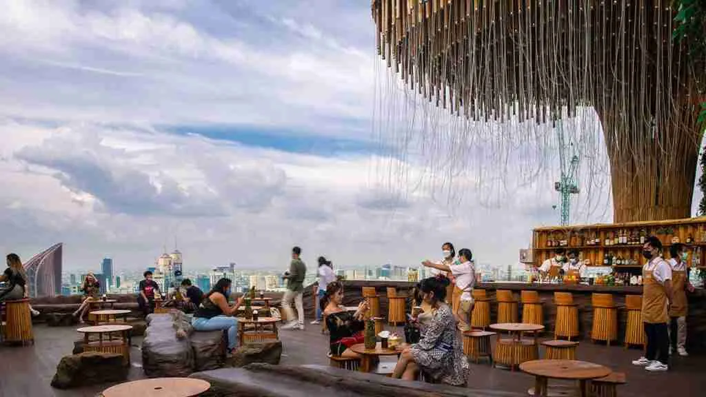 Tichuca rooftop bar in Bangkok