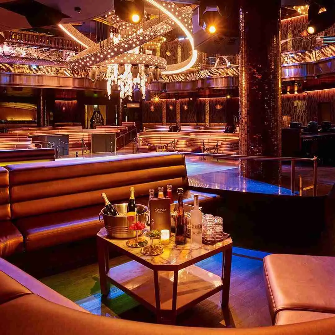 VIP table at a nightclub